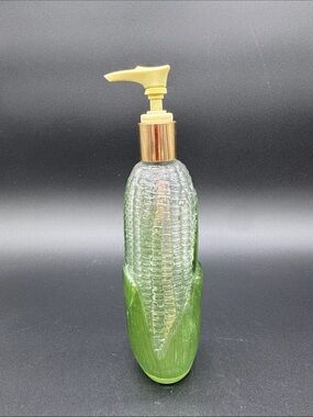 Vintage Avon 1978 Corn Cob Garden Harvest GlassBottle Soap/Lotion Dispenser Pump